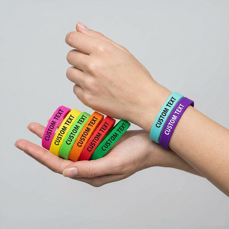 30pcs Custom Silicone Wristbands Set, Personalised Gift